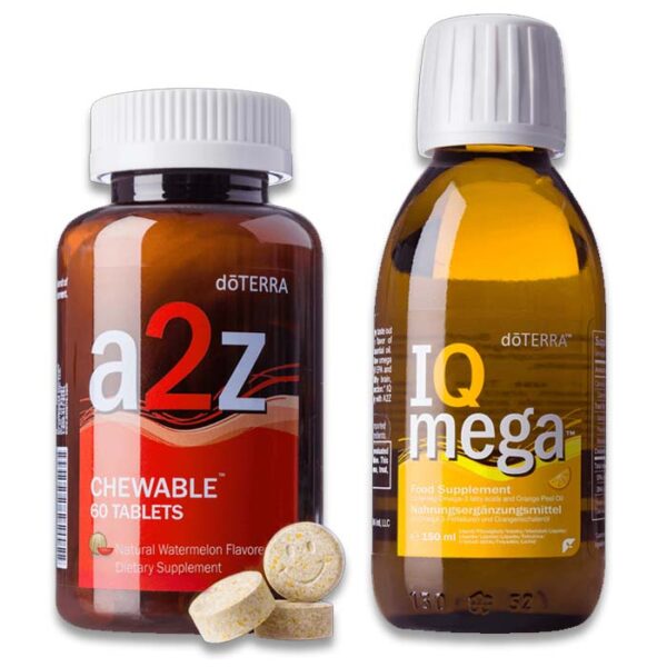 A2Z rágótabletta és IQ Mega omega-3 csomag