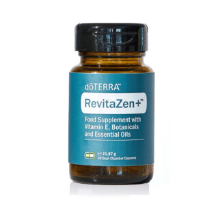 A doTERRA RevitaZen+ kapszula esszenciális olajokat, növényi kivonatokat és rostokat tartalmazó étrend-kiegészítő az emésztési egyensúly támogatására.